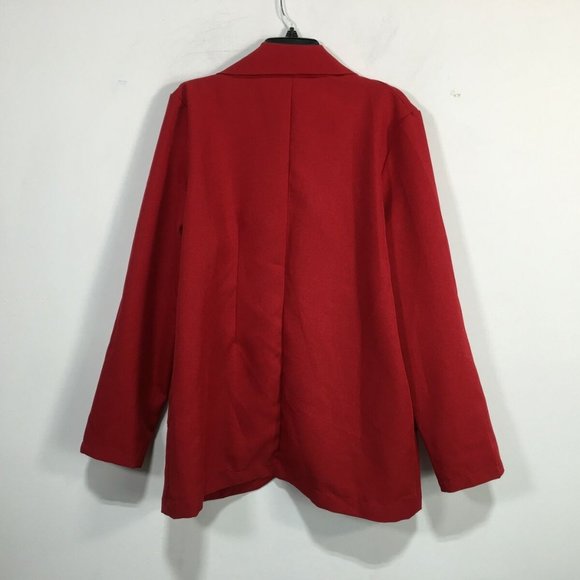 Pretty Little Thing Single Breasted Oversized Blazer, Women's Size 12 {US} - Red - Picture 6 of 12